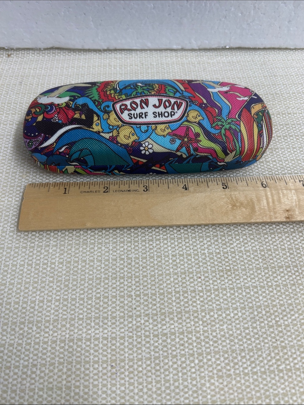 Ron Jon Multicolor Tropical Surf Eyeglass Case and Cloth - Picture 3 of 5